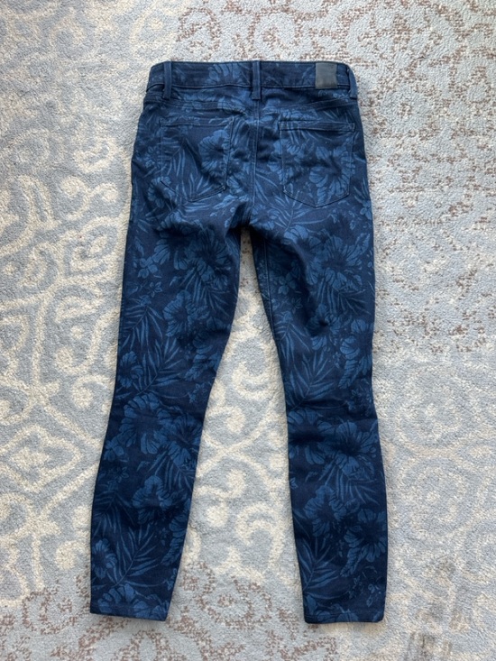 LEVEL 99 Janice Mid Rise Skinny Denim Jeans Floral Jamaica Dark Blue 26 - Picture 6 of 10